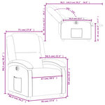 vidaXL Fauteuil inclinable électrique Crème Similicuir