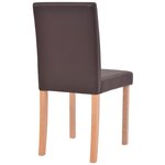 vidaXL Table et chaises 7 Pièces Cuir synthétique Chêne Marron