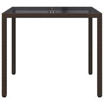 vidaXL Table de Jardin Marron 90 x 90 x 75 cm polyrotin