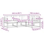 vidaXL Ensemble de canapés d'extérieur 3 pc Blanc et anthracite