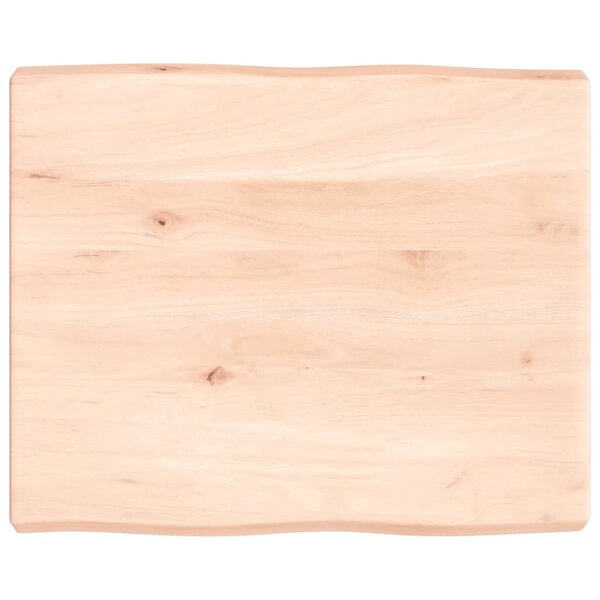 vidaXL Dessus de table bois massif non traité bordure assortie