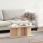 vidaXL Table basse Naturel 80 x 39.5 x 33.5 cm Bois de pin massif
