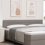 vidaXL Tête de lit avec tête de lit Taupe 200 cm Cuir synthétique