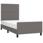 vidaXL Cadre de lit sans matelas gris 80x200 cm similicuir