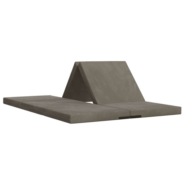 vidaXL Canapé-lit pliable 140 x 67 x 15 cm Gris clair