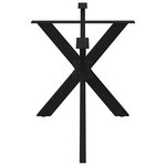 vidaXL Pied de table à manger en forme d'araignée noir 150 x 78 x (72-73) cm en acier