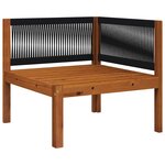 vidaXL Canapés d'angle de jardin 2 pièces avec coussins Bois d'acacia et corde