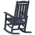 vidaXL Chaise à bascule de jardin Bleu marine HDPE