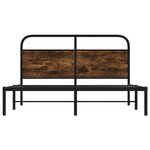 vidaXL Cadre de lit sans matelas 140x200 cm chêne fumé bois ingénierie