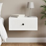 vidaXL Cabinet de chevet avec tiroir Blanc brillant 49 x 34 5 x 20 cm