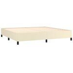 vidaXL Cadre de lit sans matelas crème 200x200 cm similicuir