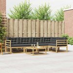 vidaXL Ensemble de canapés d'extérieur 6 Pièces Blanc et anthracite