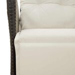 vidaXL Ensemble à manger de jardin 9Pièces coussins noir résine tressée