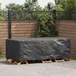 vidaXL Housse pour mobilier d'extérieur Noir 229 x 113 x 73 cm 210D