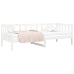 vidaXL Lit de jour sans matelas blanc 80x200 cm bois de pin massif