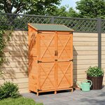 vidaXL Abri de jardin Marron 106 x 56 x 176 5 cm Bois de Sapin Massif