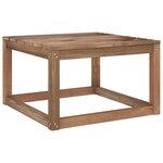 Vidaxl salon de jardin 7 pièces marron bois de pin imprégné