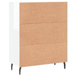 vidaXL Buffet Blanc brillant 69 5x34x90 cm Bois d'ingénierie