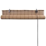 vidaXL Stores roulants en bambou 2 Pièces Marron 120x220 cm