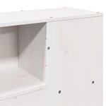 vidaXL Lit bibliothèque sans matelas blanc 200x200 cm bois pin massif