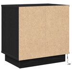 vidaXL Table de chevet avec LED en chêne noir 50x34 5x50 cm