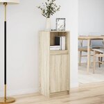 vidaXL Buffet avec LED chêne sonoma 38x34x100 cm bois d'ingénierie