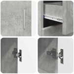 vidaXL Buffet Gris béton 88 5 x 30 5 x 73 cm Bois d'ingénierie