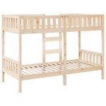 vidaXL Lit superposé 90x200 cm Bois de pin massif