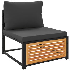 vidaXL Canapé de jardin sans accoudoirs coussins bois massif d'acacia