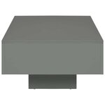 vidaXL Table basse Gris brillant 115x55x31 cm MDF