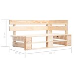 vidaXL Banc d'angle palette de jardin bois