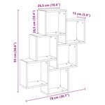 vidaXL Étagère murale sous forme de cube chêne artisanal 78x15x93 cm