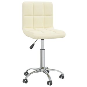 Chaise fauteuil siège pivotante de bureau informatique étude tissu crème 02_0024102