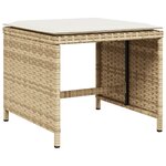 vidaXL Ensemble à manger de jardin et coussins 17 Pièces beige