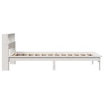 vidaXL Lit bibliothèque sans matelas blanc 90x200cm bois de pin massif