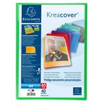 Protège document personnalisable PP Kreacover 80 vues Coloris Aléatoire EXACOMPTA