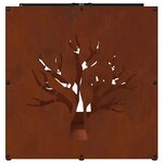 VidaXL Étagère à bois 40x40x40 cm acier résistant aux intempéries