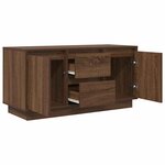 vidaXL Meuble TV avec lumières LED chêne marron 100x41x50 cm