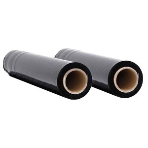 vidaXL Film étirable 2 Pièces noir 20 μm 50 cm x 150 m