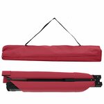 vidaXL Lit de camping pliant Rouge Tissu Oxford