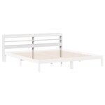 vidaXL Tête de lit avec étagères blanc 180 cm bois massif de pin