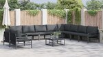vidaXL Ensemble de canapé de jardin 11 Pièces Anthracite Acier