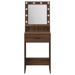 vidaXL Coiffeuse Chêne marron 50 x 41 x 135 cm Bois d'ingénierie