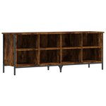 vidaXL Armoire à chaussures chêne fumé 131x35x50 cm bois d'ingénierie
