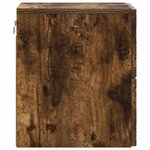 vidaXL Cabinet de chevet mural 2 Pièces Chêne fumé 34 5 x 33 x 40 cm