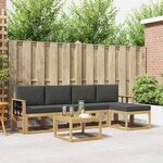 vidaXL Ensemble de canapés d'extérieur 6 Pièces Blanc et anthracite