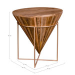 Table basse en bois de manguier naturel 45 x 45 cm