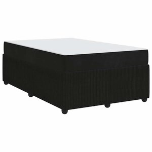 vidaXL Cadre de lit avec matelas Noir 120 x 190 cm tissu