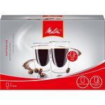 MELITTA Lot de 2 verres en borosilicate pour café long 200 ml transparent