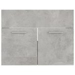 vidaXL Armoire d'évier avec lavabo intégré Gris béton Aggloméré